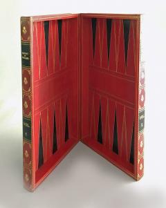 Antique Backgammon and Chess Board Book Box - 1816488