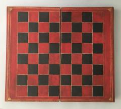 Antique Backgammon and Chess Board Book Box - 1816491