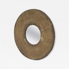 Antique Beaten Brass Wall Mirror - 3475819