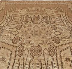Antique Beige and Brown Geometric Motif Persian Bakhtiari Rug - 2447613