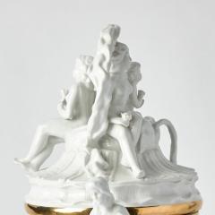 Antique Belgian Porcelain Covered Centerpiece Mermaid Dolphin and Shell Motifs - 4794650