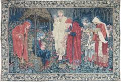 Antique Belgium Tapestry 4 6 x 6 7  - 4460954