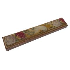 Antique Biedermeier Inlaid Needlepoint Sofa Long Footstool Ottoman - 4349343