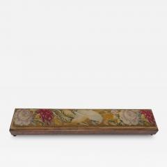 Antique Biedermeier Inlaid Needlepoint Sofa Long Footstool Ottoman - 4351917
