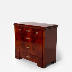 Antique Biedermeier Style Drop Front Mahogany Secretary Chest - 3697219