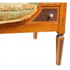 Antique Biedermeier Style Inlaid and Paint Decorated Sofa Settee - 4558171