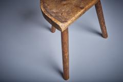 Antique Black Forest Farmers Tripod Stool 19th Century in Pine Wood Germany - 3250348