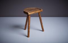 Antique Black Forest Farmers Tripod Stool 19th Century in Pine Wood Germany - 3250354