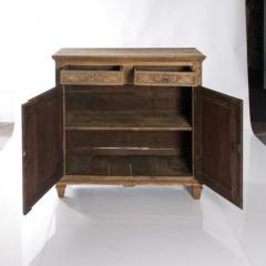 Antique Bleached Oak Buffet with Floral Carving Details - 1540521