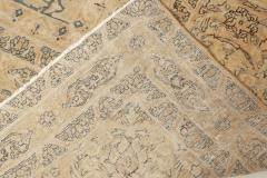 Antique Blue and Beige Persian Kirman Handwoven Wool Rug - 2461618