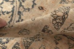 Antique Blue and Beige Persian Kirman Handwoven Wool Rug - 2461619
