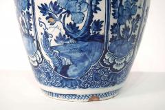 Antique Blue and White Dutch Delft Vase Table Lamp French Wired circa 1730 - 4640726
