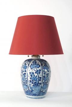 Antique Blue and White Dutch Delft Vase Table Lamp French Wired circa 1730 - 4640783
