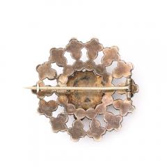 Antique Bohemian Brooch Encrusted with Garnets in Garnet Gold Setting - 4438568