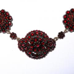 Antique Bohemian Necklace Encrusted with Garnets in Garnet Gold Setting - 4438618
