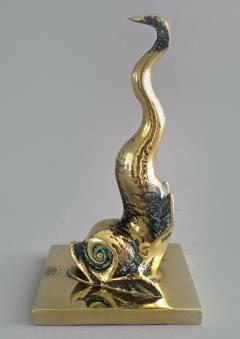 Antique Brass Dolphin Paperweight - 1699759