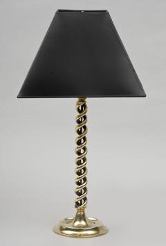 Antique Brass Twist Candlestick Lamp - 1838950