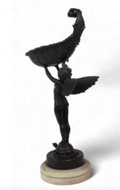 Antique Bronze Figural Tazza of Cupid After Franz Von Stuck 1863 1928  - 4453498