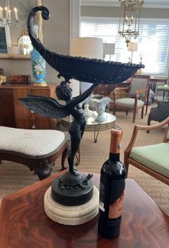 Antique Bronze Figural Tazza of Cupid After Franz Von Stuck 1863 1928  - 4453501