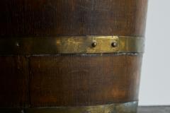 Antique Bucket or Waste Paper Basket in Wood and Brass 19th Century - 4396342