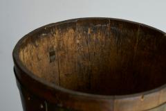 Antique Bucket or Waste Paper Basket in Wood and Brass 19th Century - 4396345