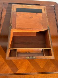 Antique Burl Walnut with Brass Accents English Traveling Writing Desk - 4424099