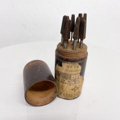 Antique CLEVELAND Twist Drill CO 13 Set Bit Stock Metal Tools Wood Case 1910 - 2072906
