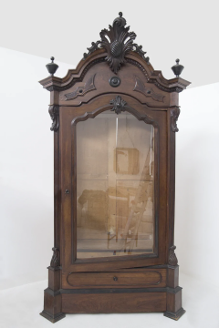 Antique Cabinet in Walnut Wood with Glass - 2633819
