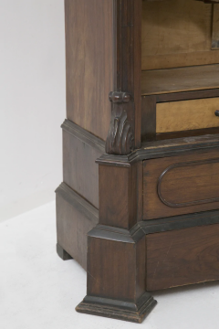 Antique Cabinet in Walnut Wood with Glass - 2633821