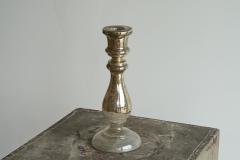 Antique Candle Holder in Patinated Silvered Mercury Glass - 4395615