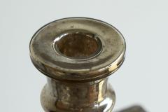 Antique Candle Holder in Patinated Silvered Mercury Glass - 4395646