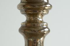 Antique Candle Holder in Patinated Silvered Mercury Glass - 4395647