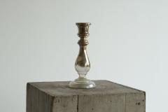 Antique Candle Holder in Patinated Silvered Mercury Glass - 4395649