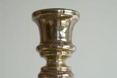Antique Candle Holder in Patinated Silvered Mercury Glass - 4395651