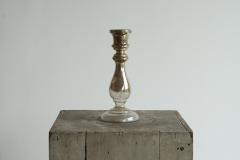 Antique Candle Holder in Patinated Silvered Mercury Glass - 4395663
