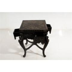 Antique Carved Chinese Handkerchief Game Table - 3378804