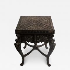 Antique Carved Chinese Handkerchief Game Table - 3383932