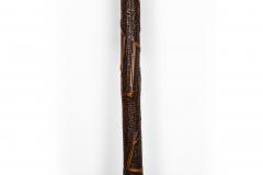 Antique Carved Folk Art Walking Stick Cane Skeletons Octopus - 4515656