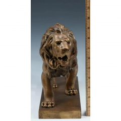 Antique Carved Giltwood Lion Sculpture - 3747455