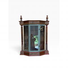 Antique Carved Italian Walnut Santos Reliquary Cabinet - 4762433