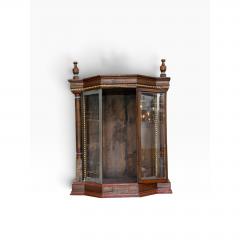 Antique Carved Italian Walnut Santos Reliquary Cabinet - 4762434