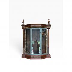 Antique Carved Italian Walnut Santos Reliquary Cabinet - 4762435