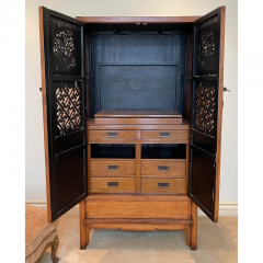 Antique Carved Japanese Armoire Tv Cabinet - 2806727