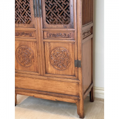 Antique Carved Japanese Armoire Tv Cabinet - 2806736