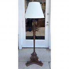 Antique Carved Mahogany Floor Lamp - 4648869