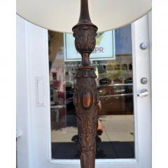 Antique Carved Mahogany Floor Lamp - 4648870