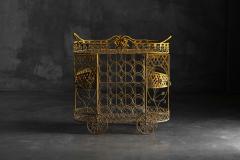 Antique Cast Iron Serving Trolley France Early 20th Century - 4452115