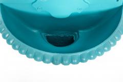 Antique Cast Iron Wall Mounted Teal Painted Garden Fountain with Lion Mask - 4502651