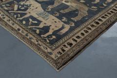 Antique Caucasian Karabagh Tribal Rug in a Grey and Blue Background - 3098826
