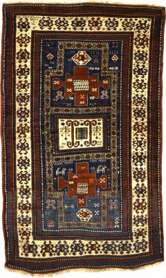 Antique Caucasian Kazak Rug 43 x 70  - 4277300